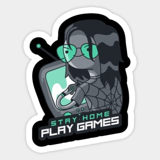 Stay home play games Sticker